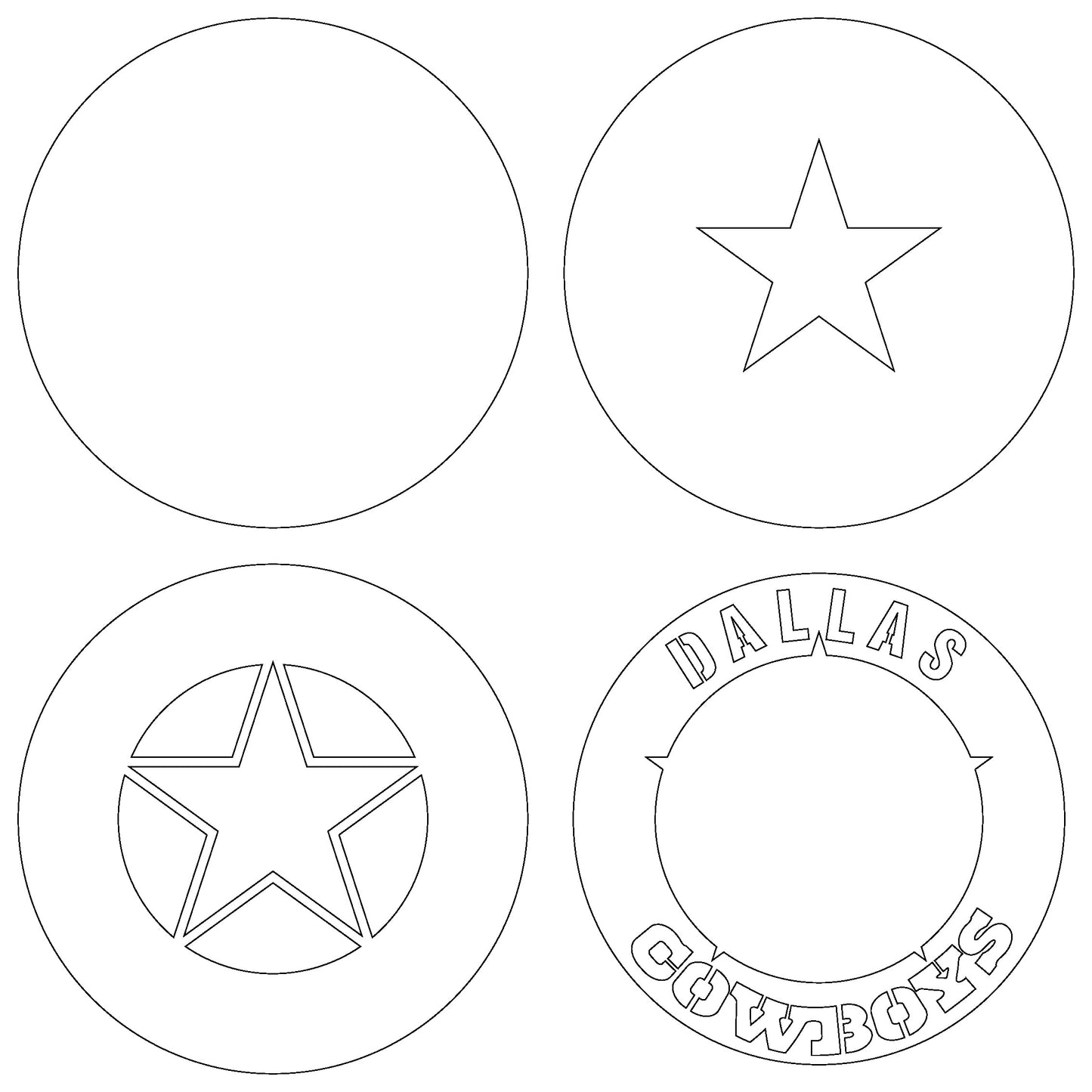 Dallas Cowboys Logo Multi Layered Laser Cut files svg dxf ai png