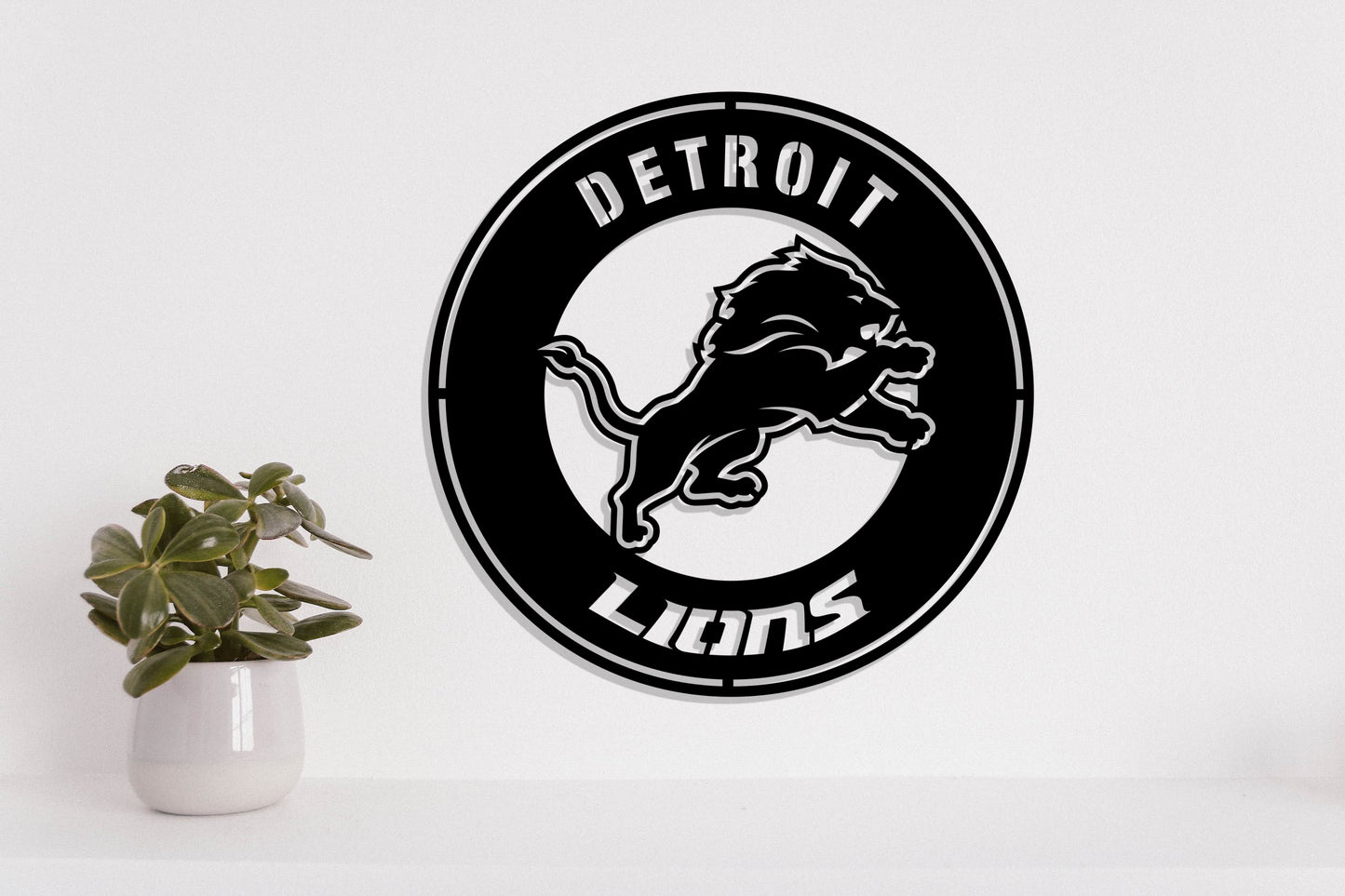 Detroit Lions Badge Shield Laser Cut files svg dxf ai eps png jpg pdf