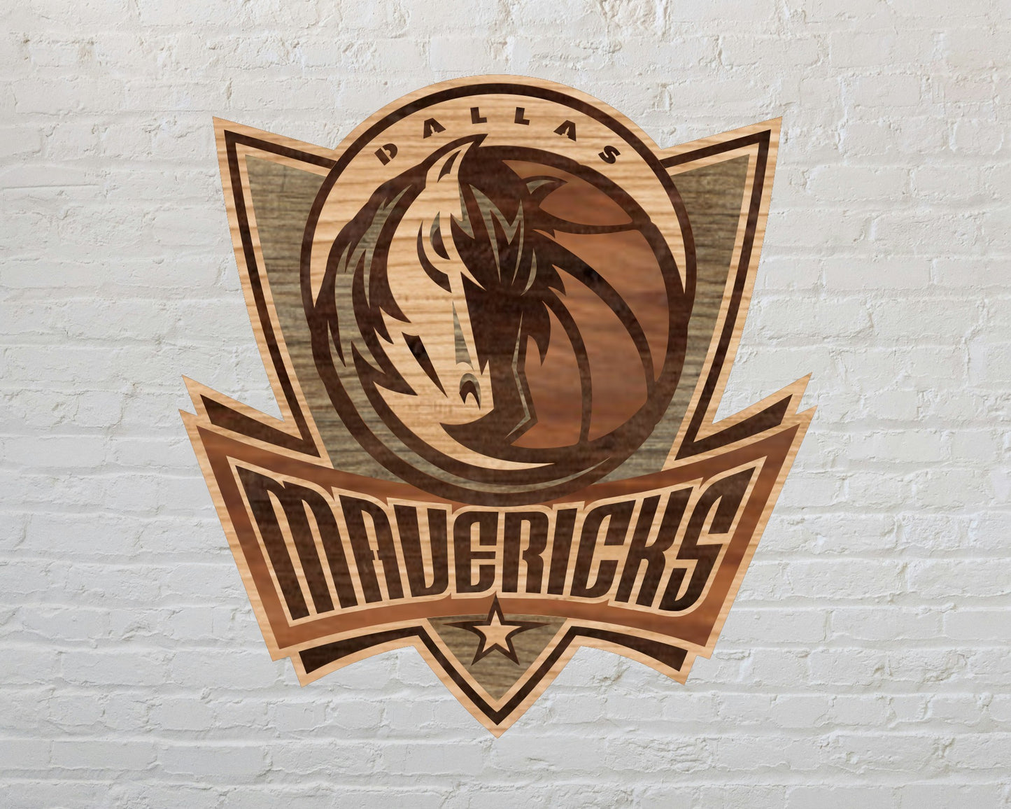 Dallas Mavericks NBA Teams Design Logo Multi Layer Laser Cut files svg dxf ai png