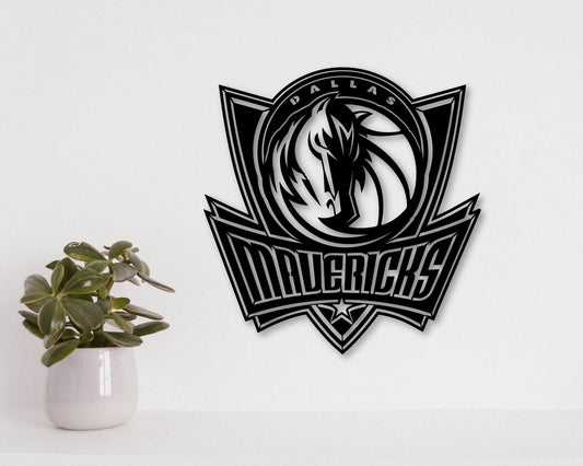 Dallas Mavericks NBA Teams Designed Logo Badge Shield Metal Laser Cut files svg dxf ai png jpg pdf eps