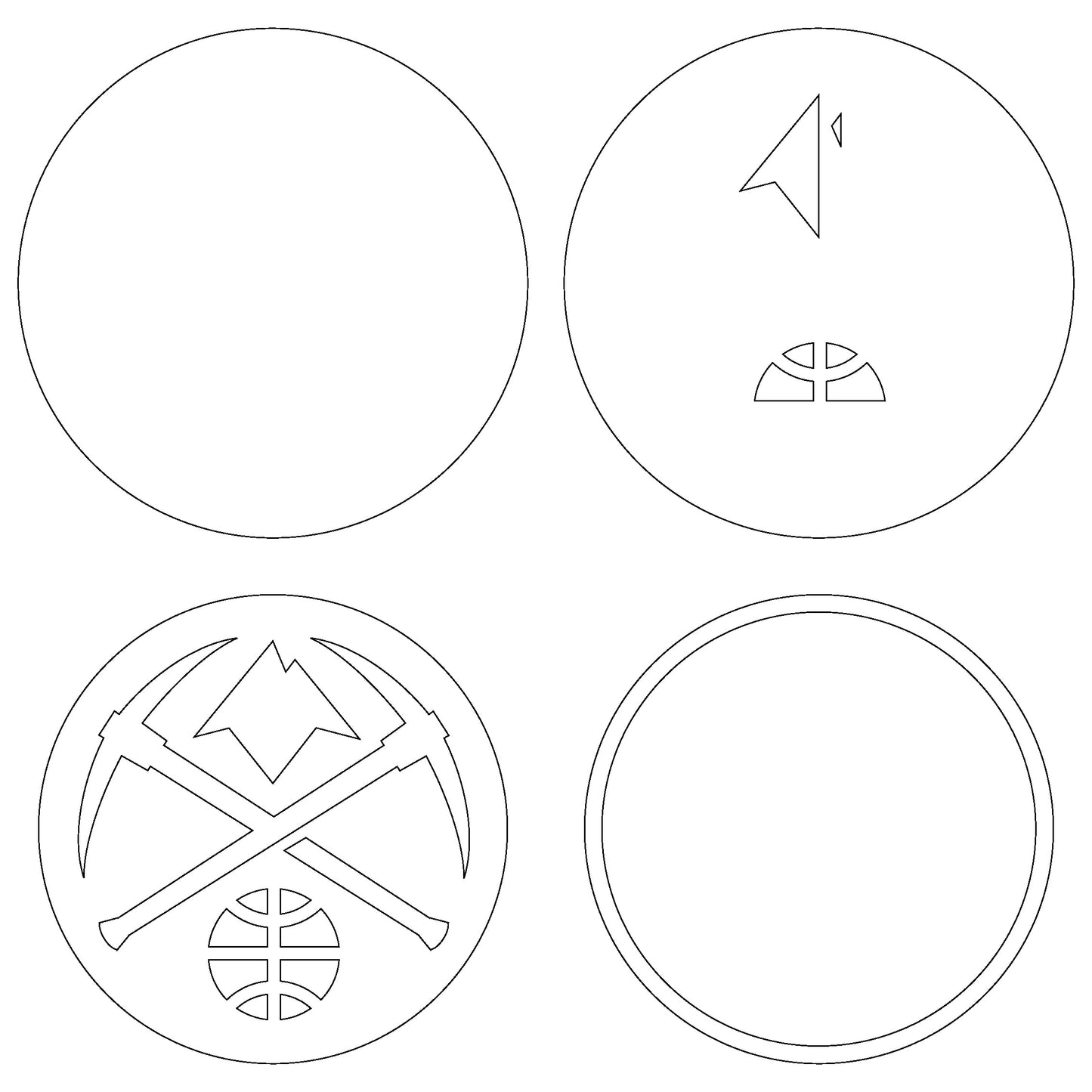 Denver Nuggets Multi Layer Laser Cut files svg dxf ai png