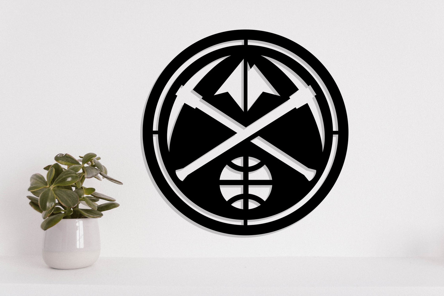 Denver Nuggets Badge Shield Metal Laser Cut files svg dxf ai png jpg pdf eps