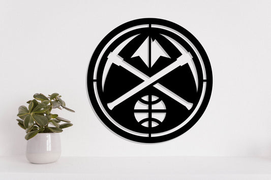 Denver Nuggets Badge Shield Metal Laser Cut files svg dxf ai png jpg pdf eps