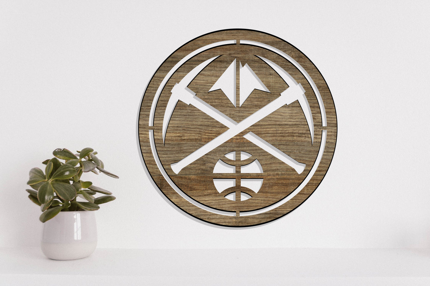 Denver Nuggets Badge Shield Metal Laser Cut files svg dxf ai png jpg pdf eps
