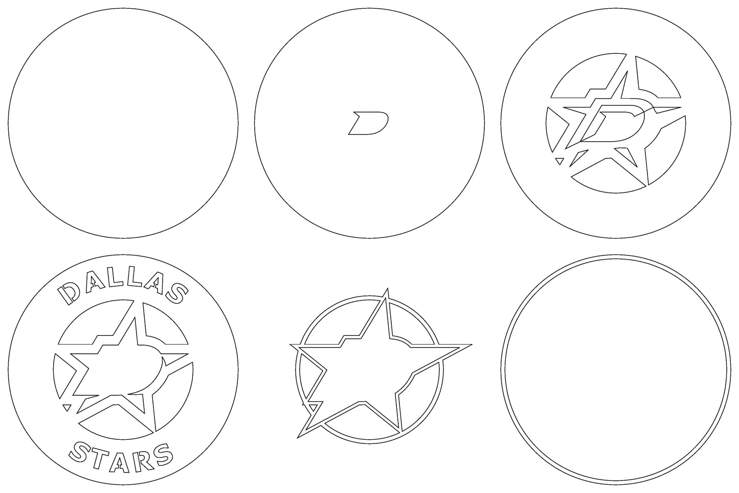 Dallas Stars NHL Teams Designed Logo Multi Layer Laser Cut files svg dxf ai png
