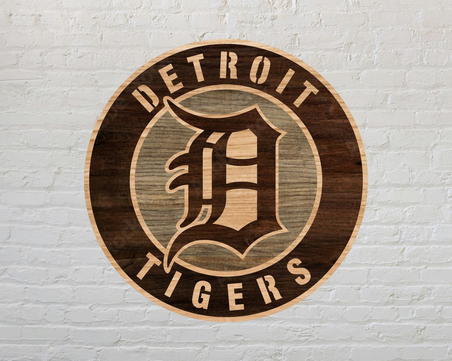 Detroit Tigers Multi Layer Laser Cut files svg dxf ai png