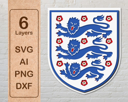 England National Team Layered Laser Cut files