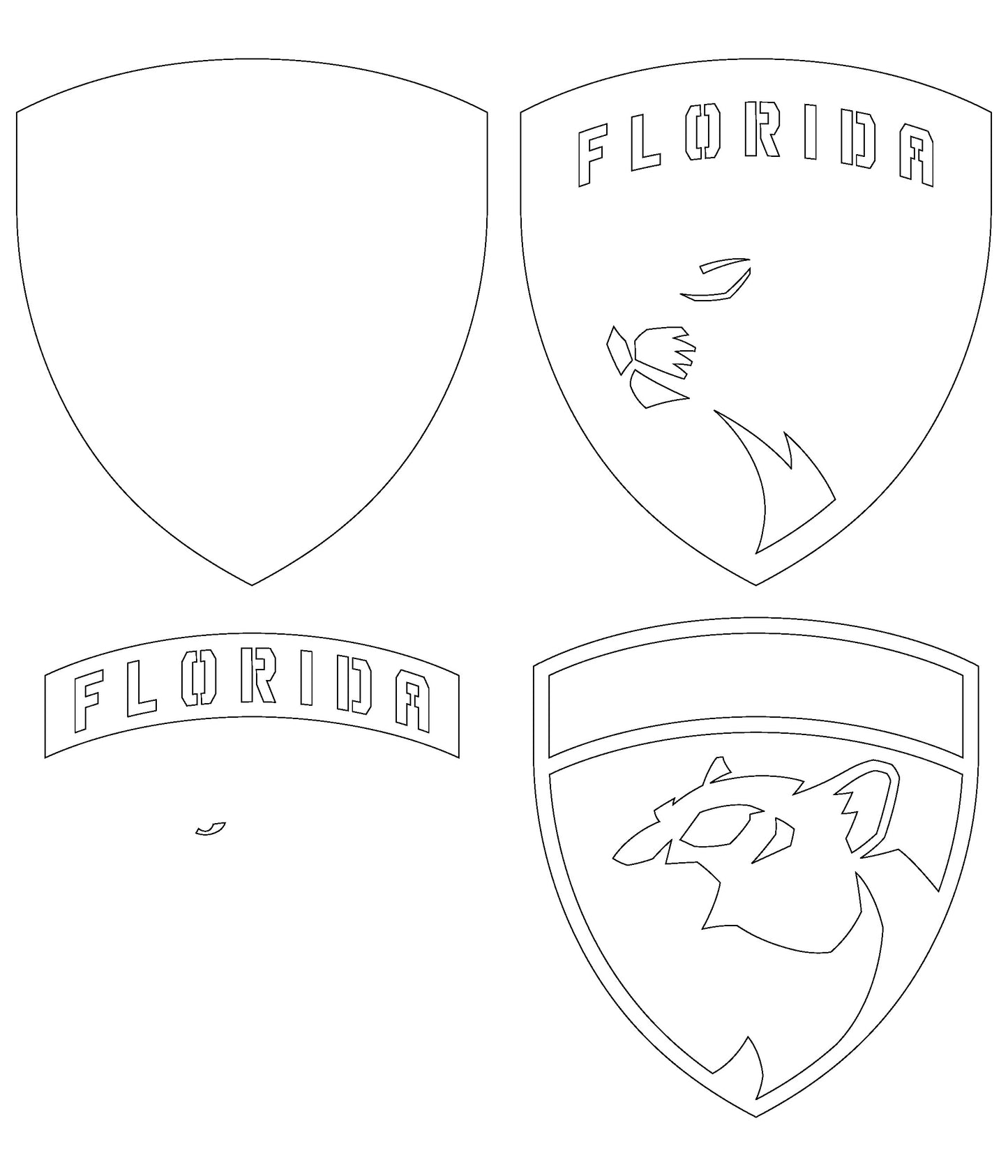 Florida Panthers Multi Layer Laser Cut files svg dxf ai png