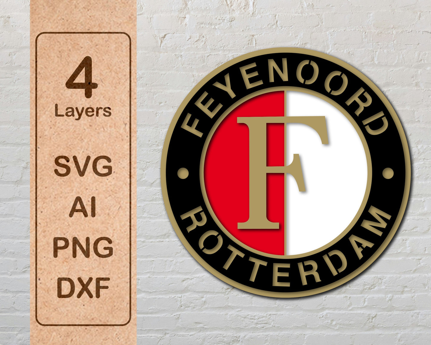 Feyenoord FC Layered Laser Cut files