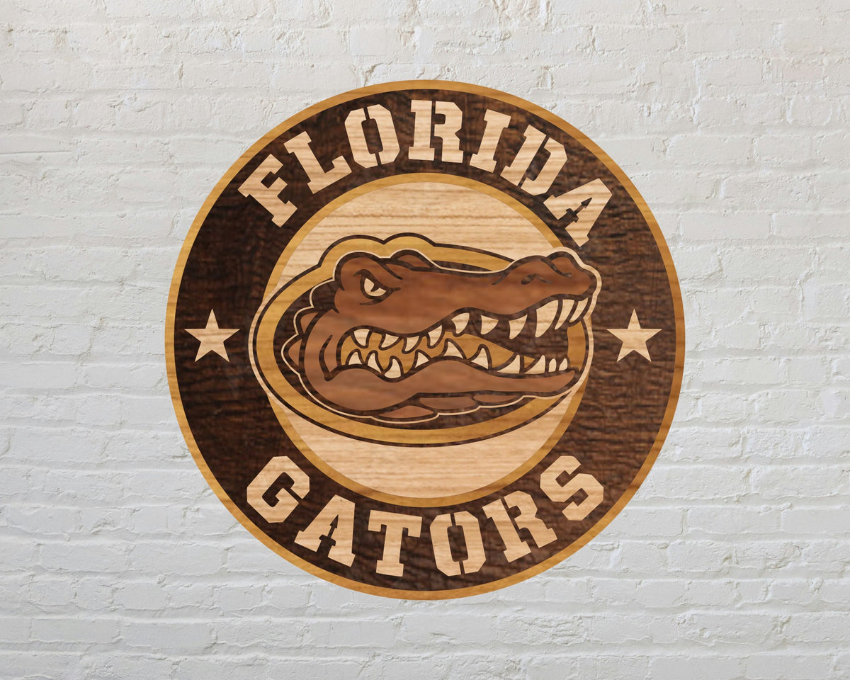 Florida Gators NCAA Football Team Design Logo Multilayer Laser Cut files svg dxf ai png