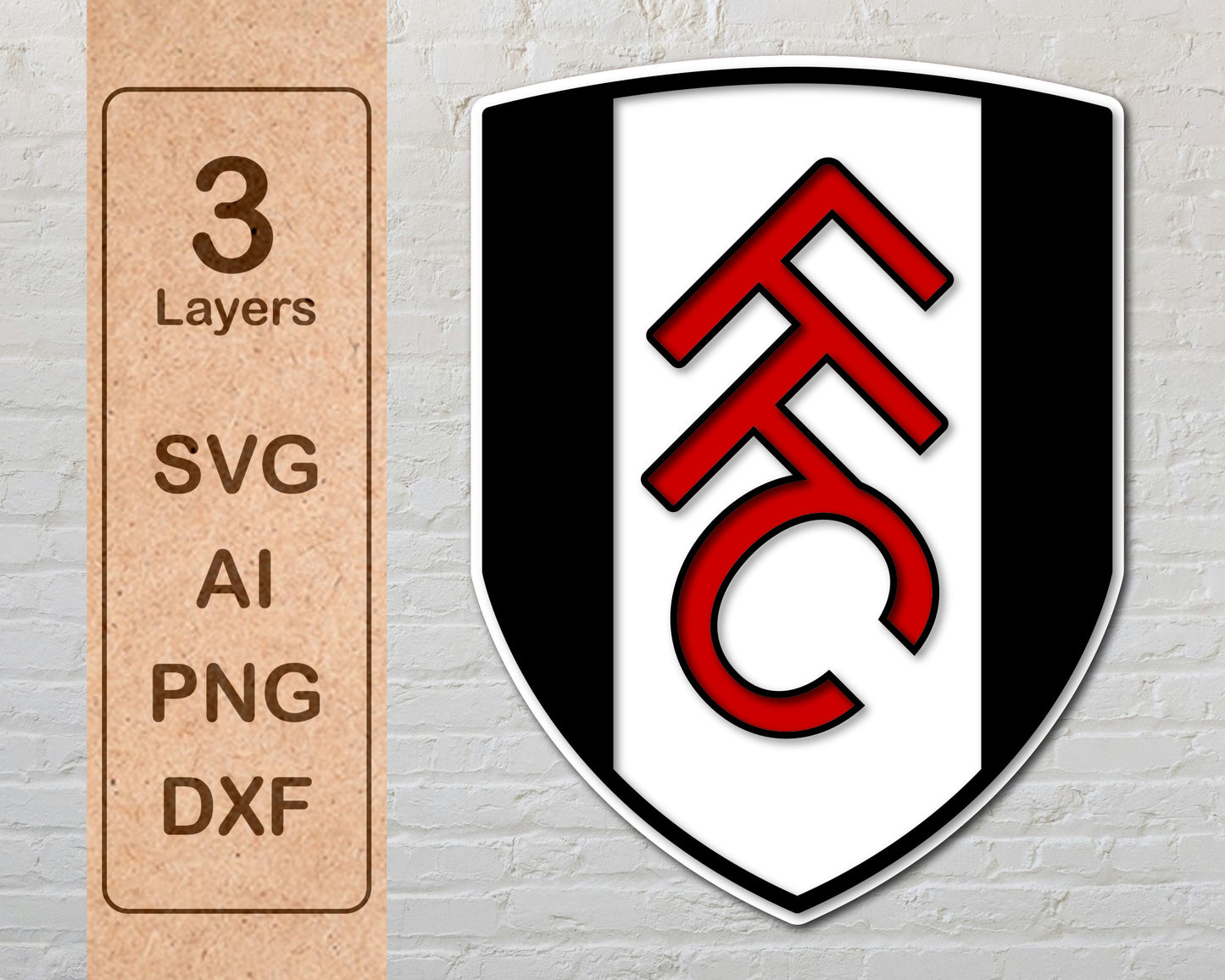 Fulham FC Layered Laser Cut files