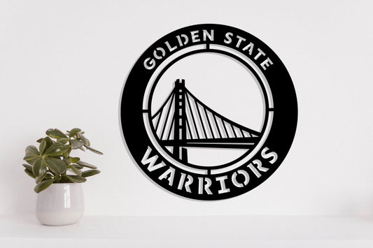Golden State Warriors Badge Shield Metal Laser Cut files svg dxf ai png jpg pdf eps