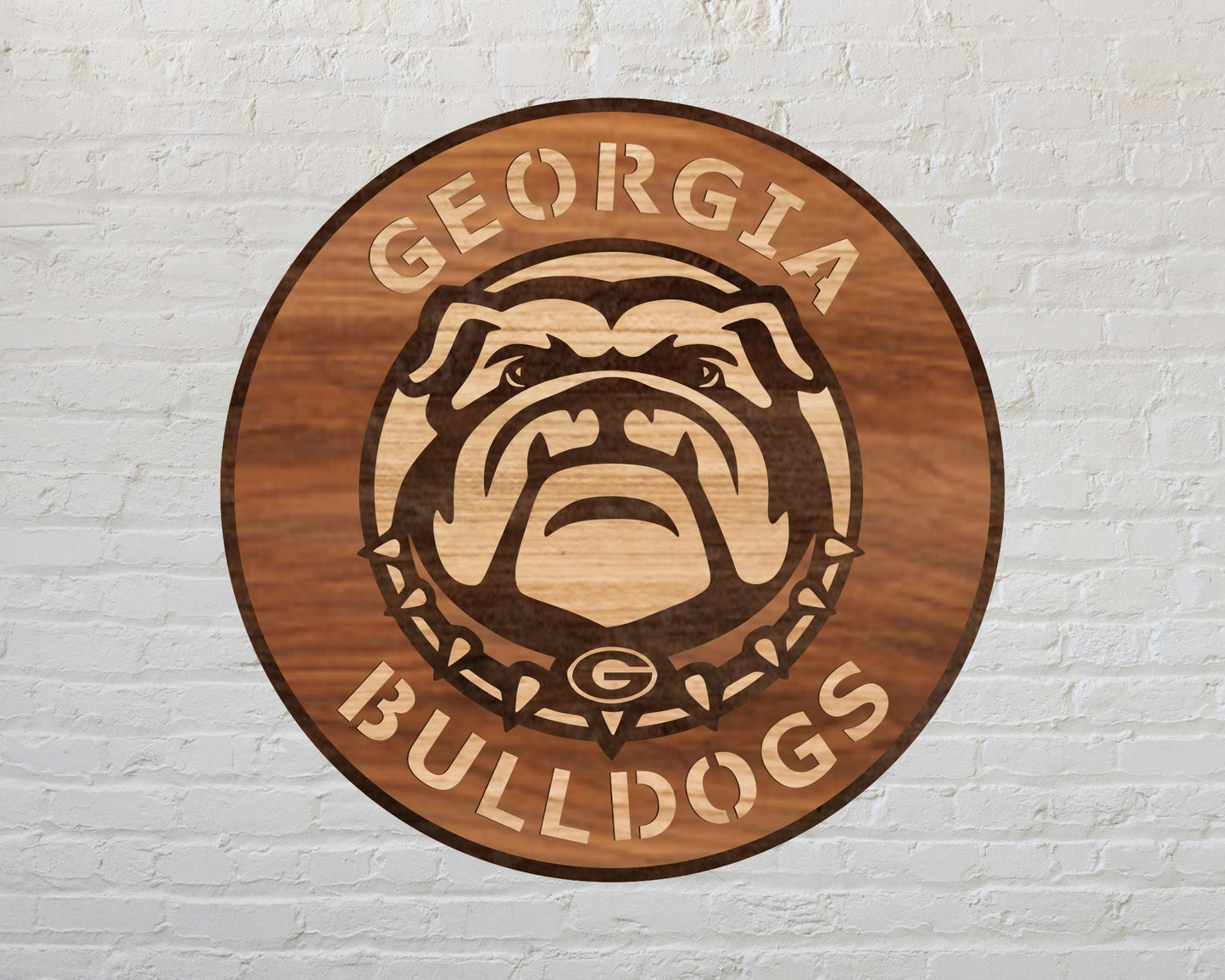 Georgia Bulldogs Football Team Design Logo Multilayer Laser Cut files svg dxf ai png