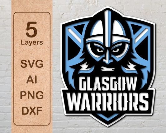 Glasgow Warriors Layered Laser Cut files
