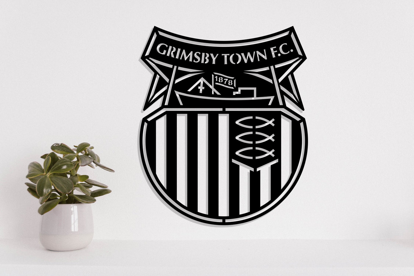 Grimsby Town FC Badge Shield Metal Laser Cut files svg dxg jpg png pdf ai eps