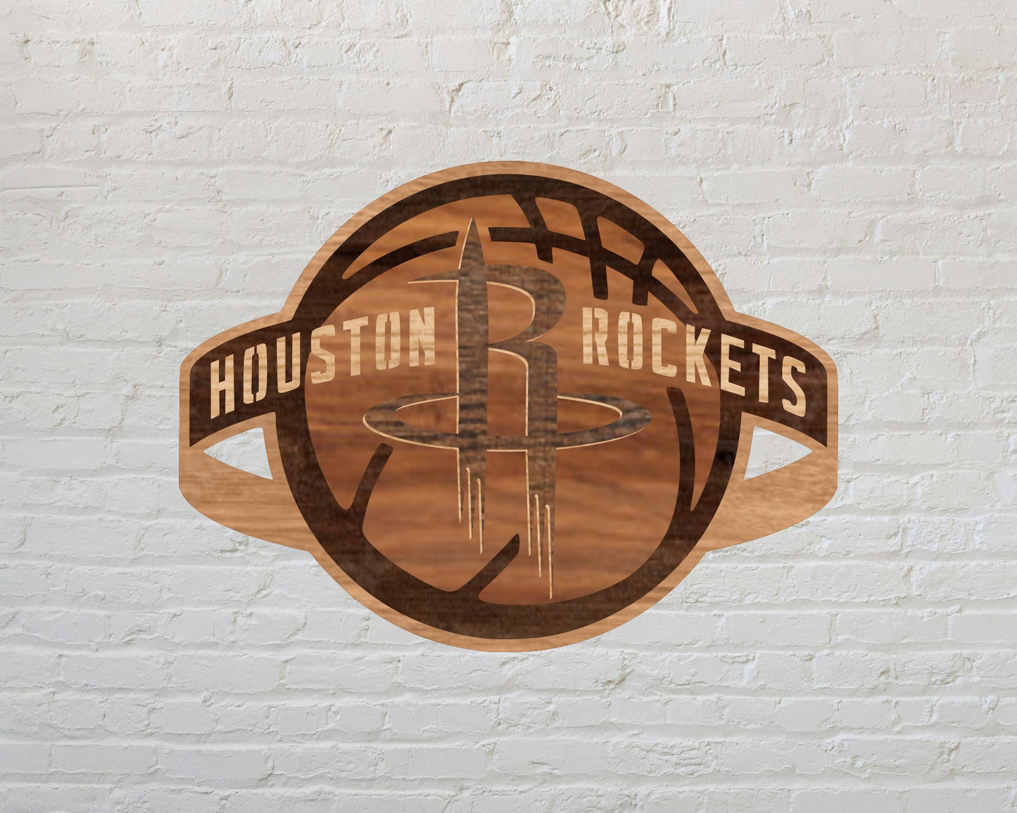 Houston Rockets NBA Teams Design Logo Multi Layer Laser Cut files svg dxf ai png