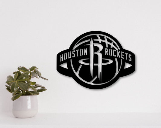 Houston Rockets NBA Teams Designed Logo Badge Shield Metal Laser Cut files svg dxf ai png jpg pdf eps