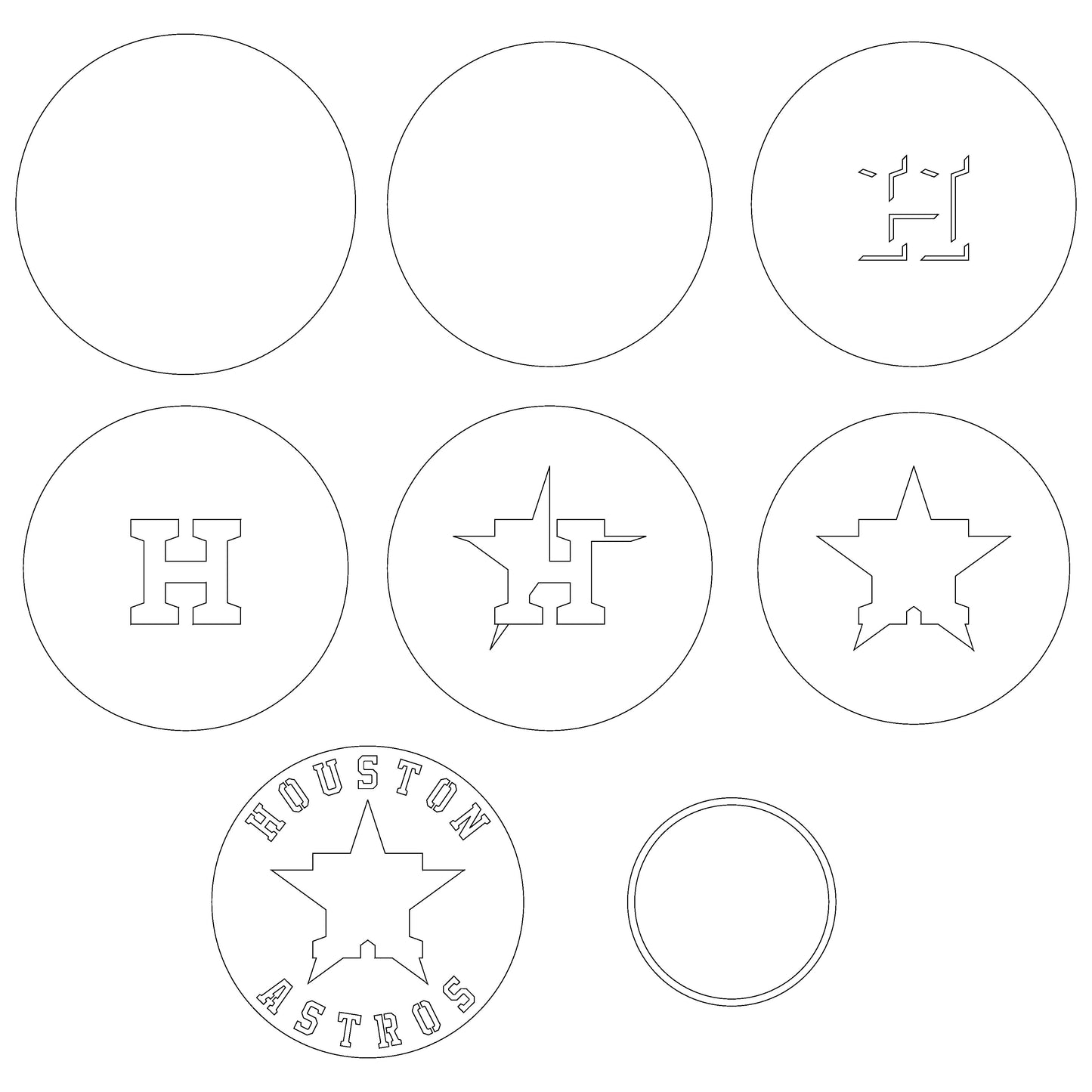 Houston Astros Layered Laser Cut files
