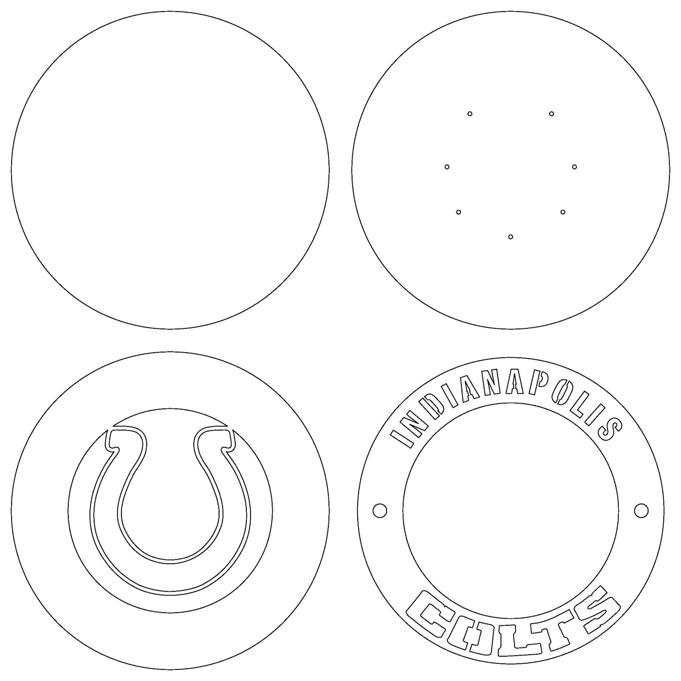 Indianapolis Colts Multi Layered Laser Cut files svg dxf ai png ...