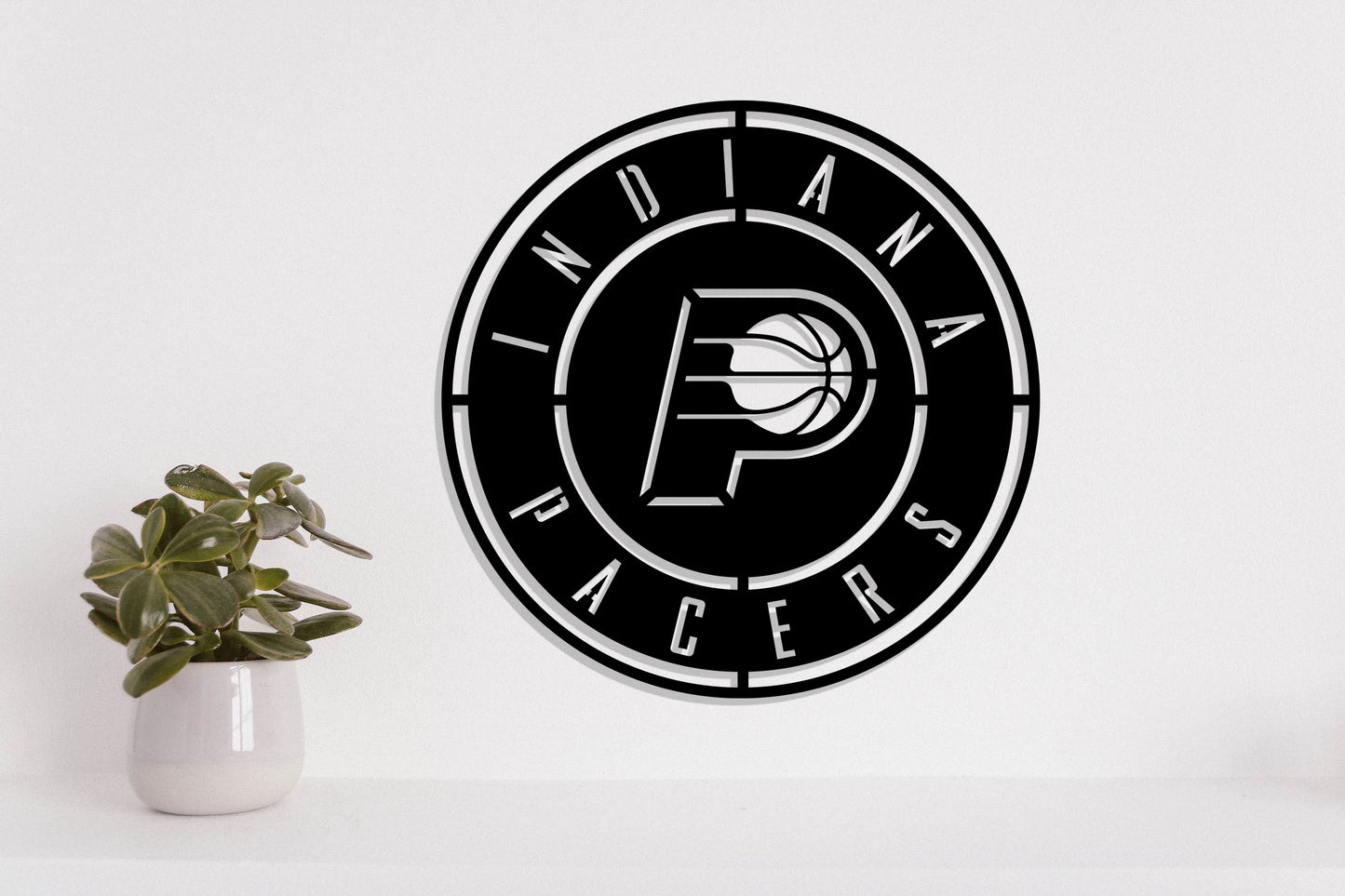 Indiana Pacers Badge Shield Metal Laser Cut files svg dxf ai png jpg pdf eps
