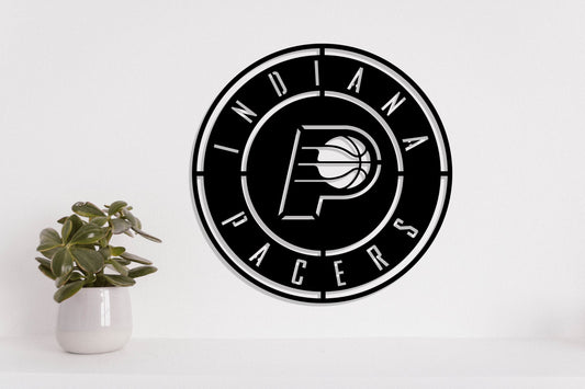 Indiana Pacers Badge Shield Metal Laser Cut files svg dxf ai png jpg pdf eps