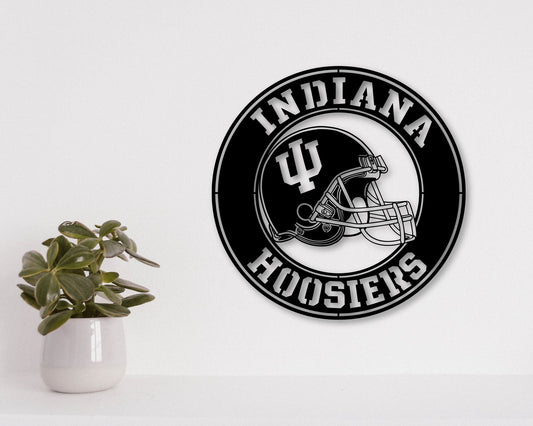 Indiana Hoosiers NCAA Football Team Badge Shield Laser Cut files svg dxf ai eps png jpg pdf