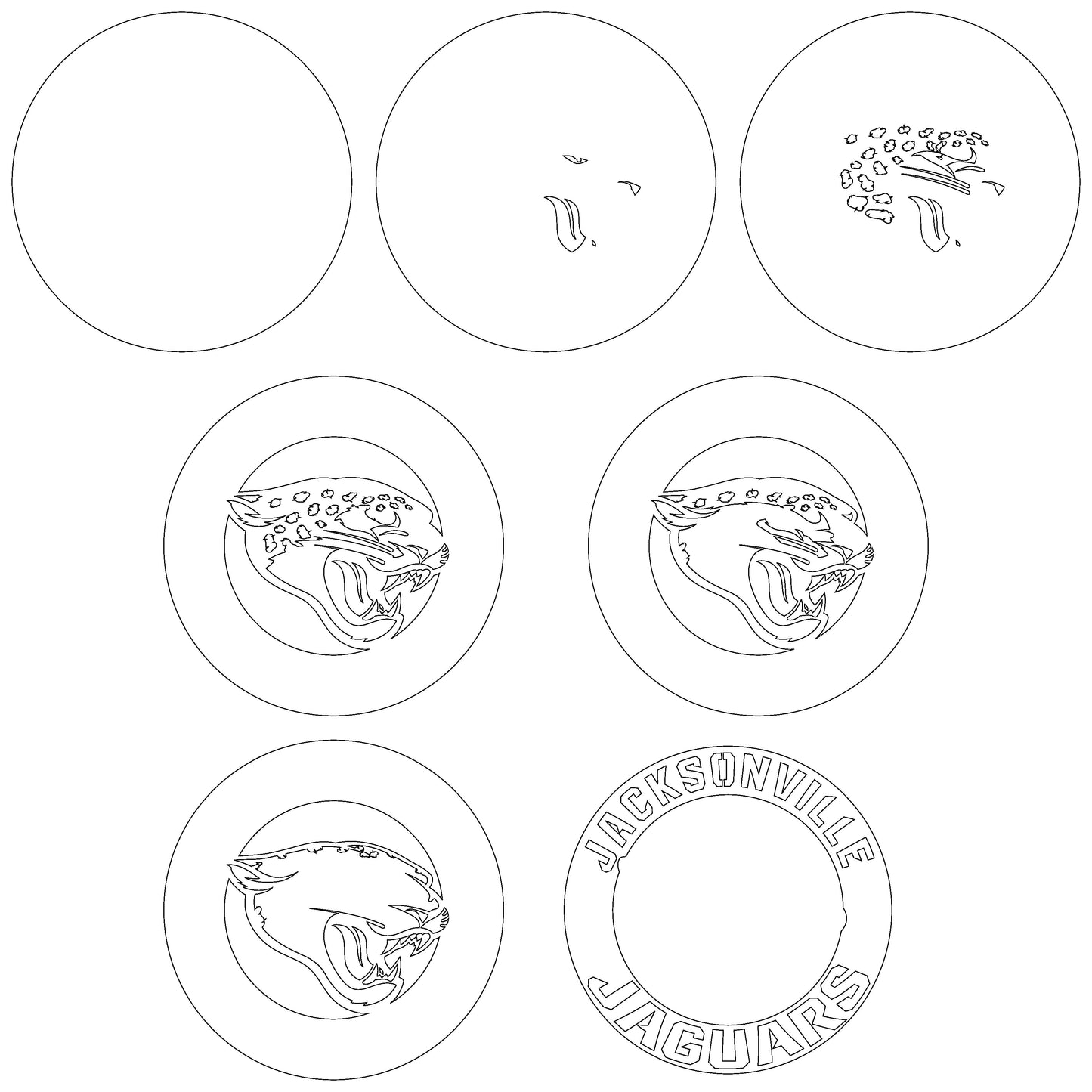 Jacksonville Jaguars Designed Logo Multi Layer Laser Cut files svg dxf ai png