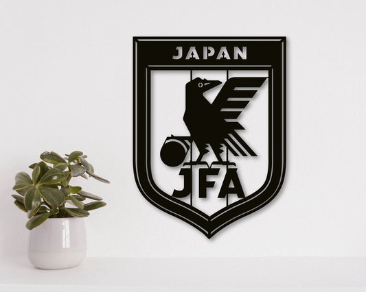 Japan National Football Team Badge Shield Metal Laser Cut files svg dxf ai png jpg pdf eps