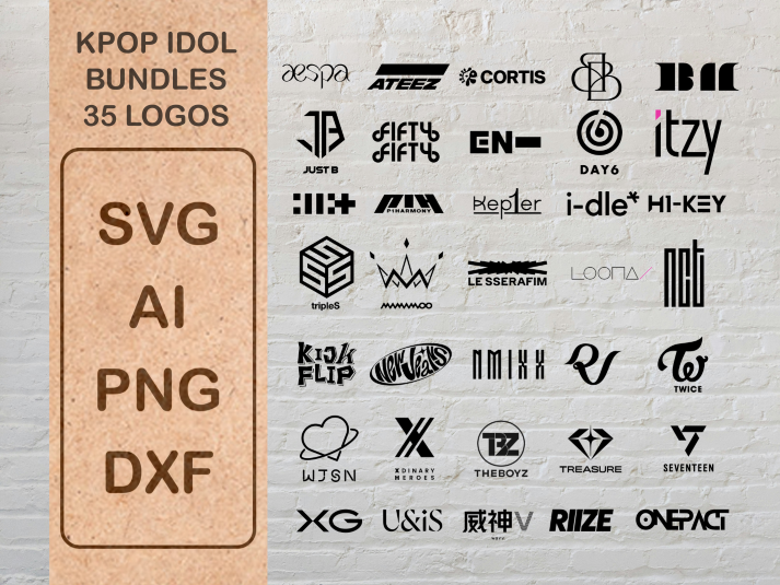 35 KPOP IDOL LOGOS BUNDLE