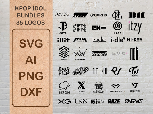35 KPOP IDOL LOGOS BUNDLE
