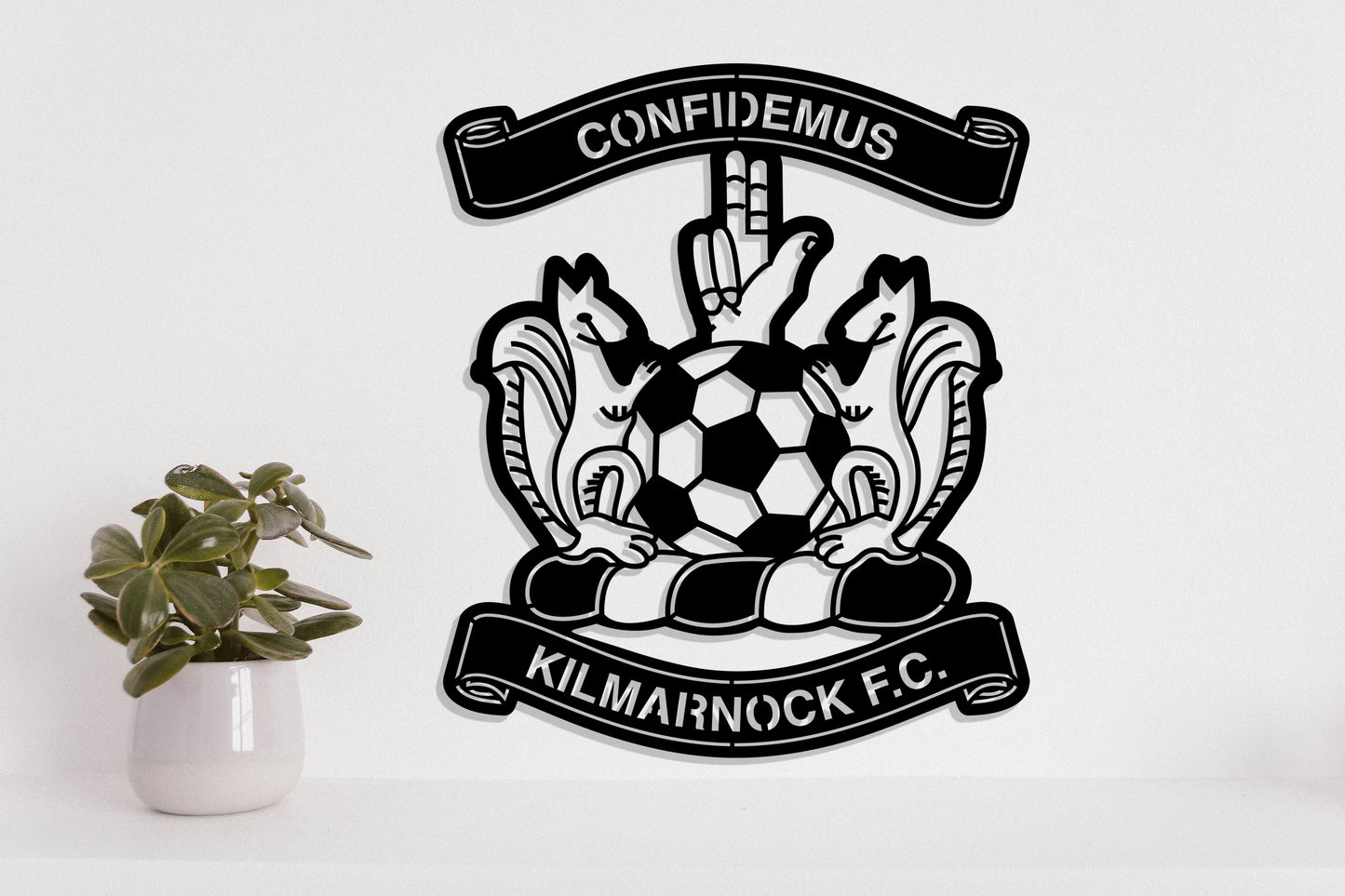 Kilmarnock FC Badge Shield Metal Laser Cut files ai png svg dxf, jpg eps pdf