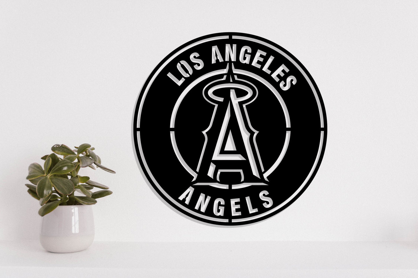 Los Angeles Angels Badge Shield Metal Laser Cut files svg dxf ai png jpg pdf eps