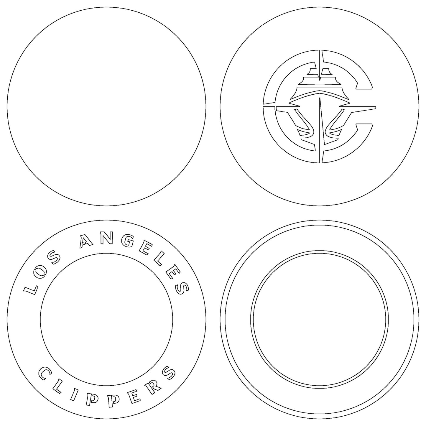 Los Angeles Clippers Multi Layer Laser Cut files svg dxf ai png