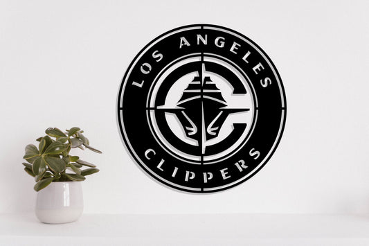 Los Angeles Clippers Badge Shield Metal Laser Cut files svg dxf ai png jpg pdf eps