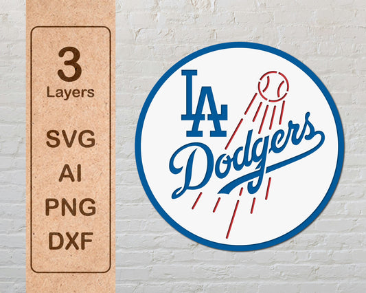 Los Angeles Dodgers Layered Laser Cut files