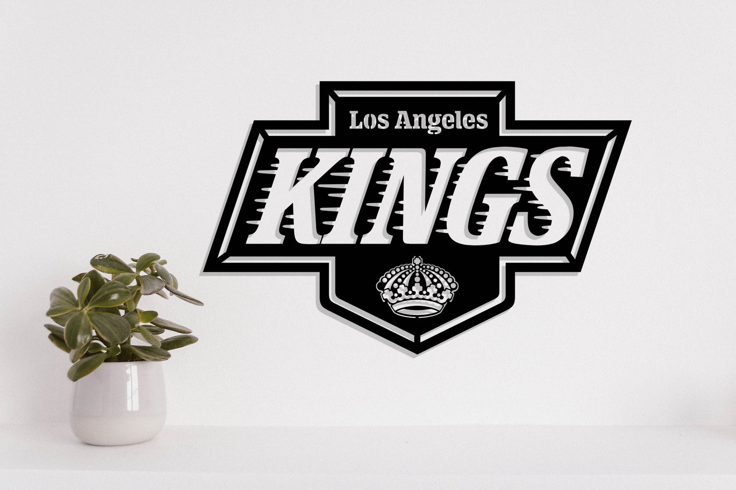 Los Angeles Kings Badge Shield Metal Laser Cut files svg dxf ai png jpg pdf eps