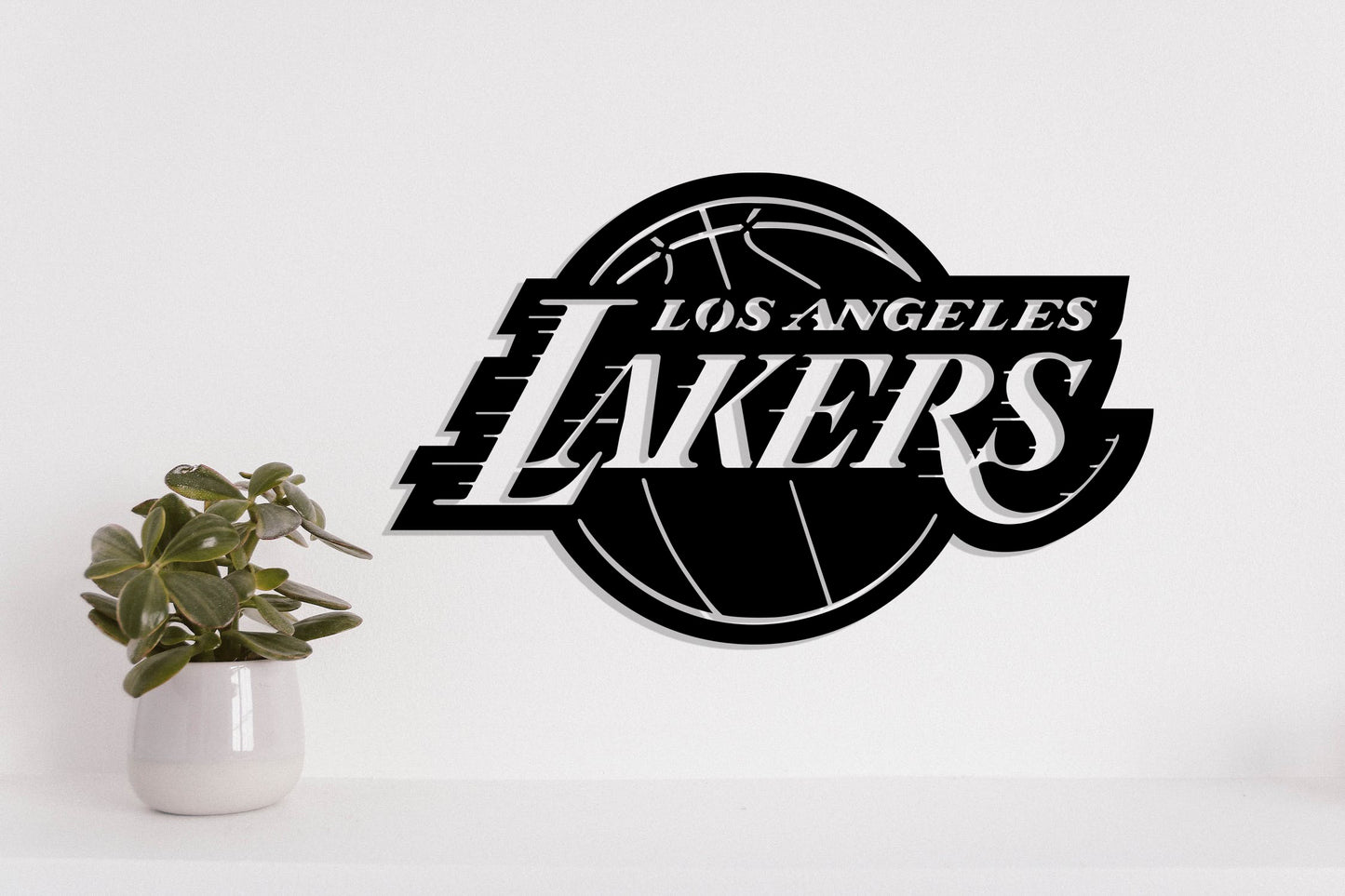 Los Angeles Lakers Badge Shield Metal Laser Cut files svg dxf ai png jpg pdf eps