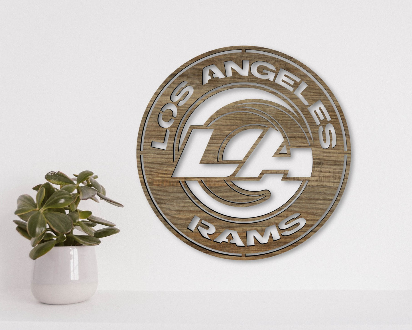 Los Angeles Rams Badge Shield Laser Cut files svg dxf ai eps png jpg pdf