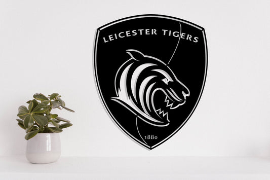 Leicester Tigers Badge Shield Metal Laser Cut files svg dxg jpg png pdf ai eps