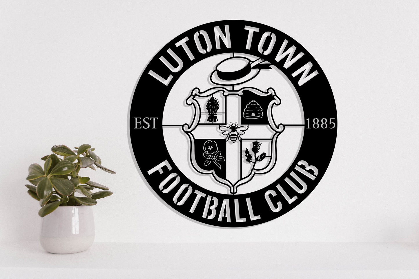 Luton Town FC Badge Shield Metal Laser Cut files svg dxg jpg png pdf ai eps