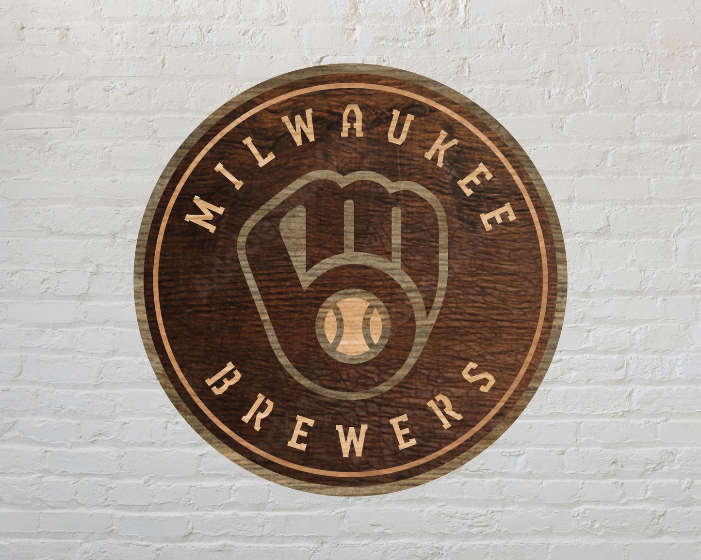 Milwaukee Brewers Multi Layer Laser Cut files svg dxf ai png