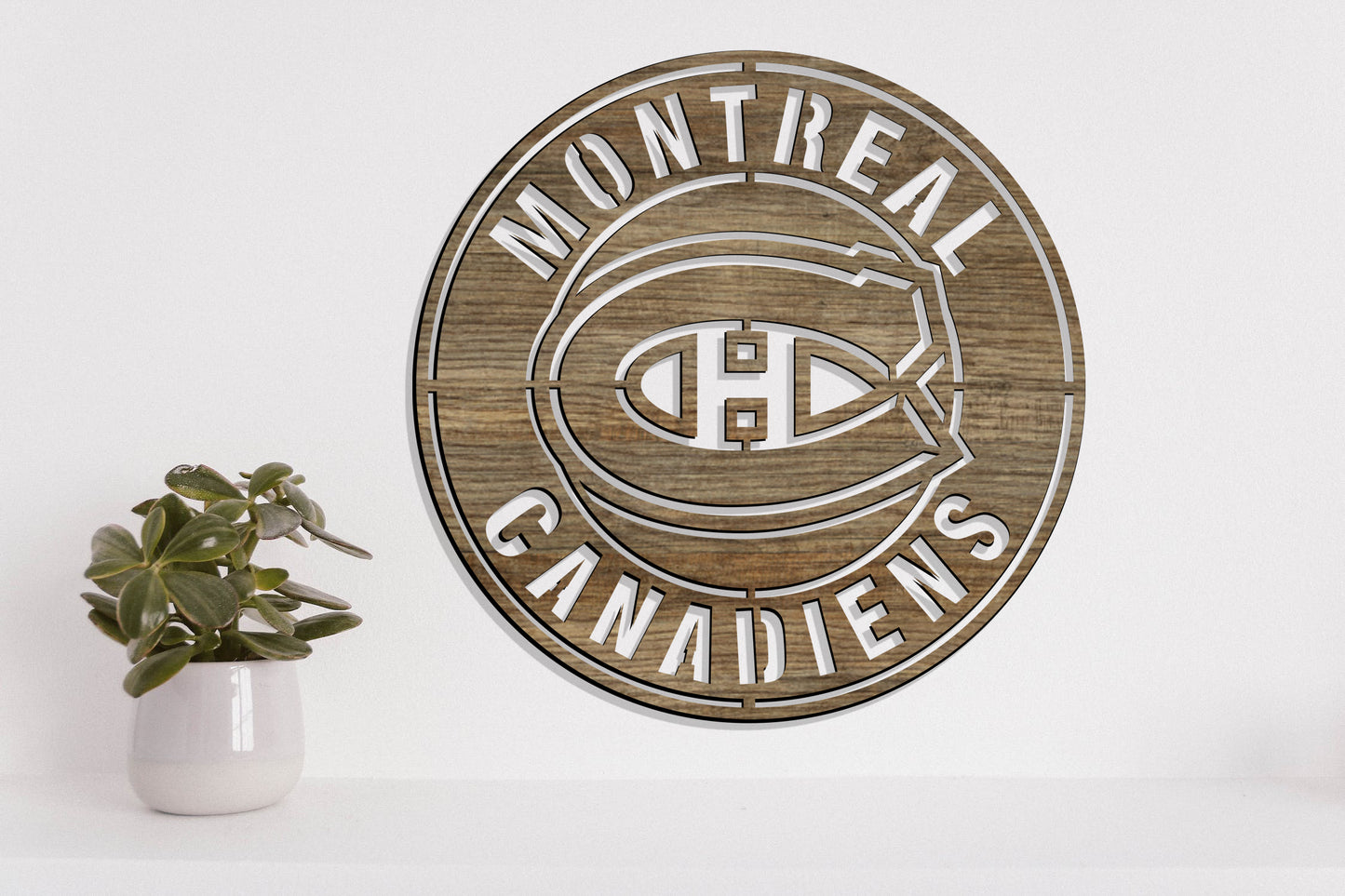 Montreal Canadiens Badge Shield Metal Laser Cut files svg dxf ai png jpg pdf eps