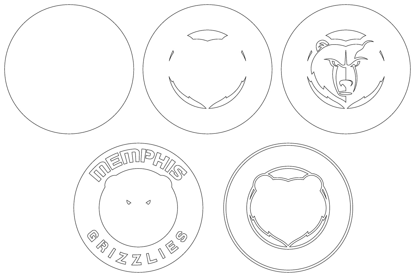 Memphis Grizzlies NBA Teams Design Logo Multi Layer Laser Cut files svg dxf ai png