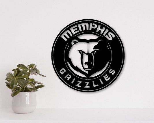 Memphis Grizzlies NBA Teams Designed Logo Badge Shield Metal Laser Cut files svg dxf ai png jpg pdf eps