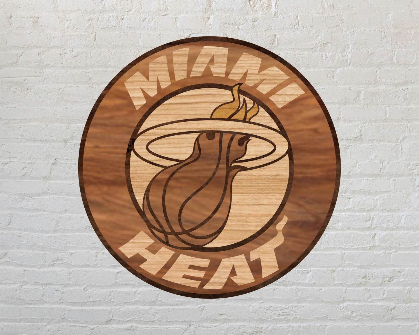 Miami Heat NBA Teams Design Logo Multi Layer Laser Cut files svg dxf ai png