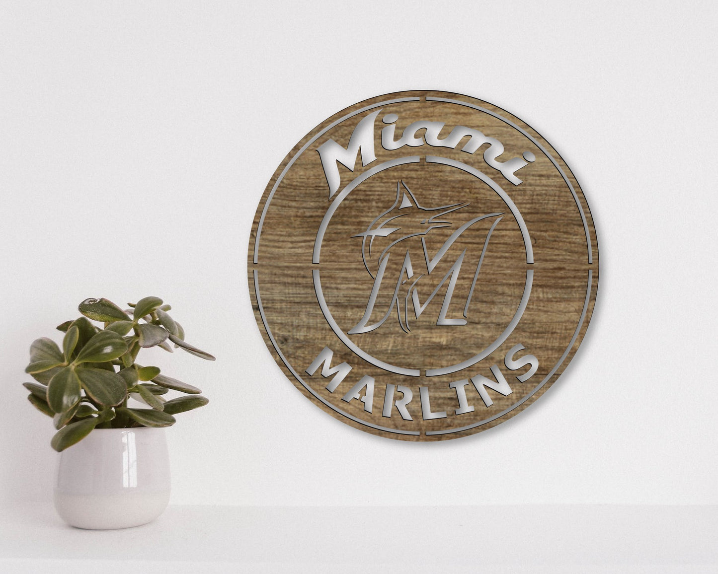 Miami Marlins Badge Shield Laser Cut files svg dxf ai png jpg pdf eps