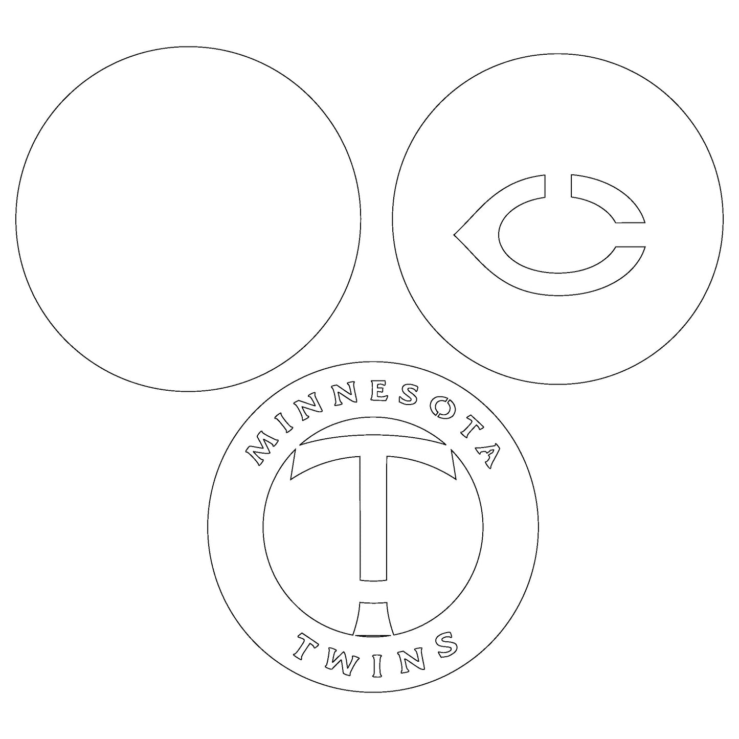 Minnesota Twins Designed Logo Multi Layer Laser Cut files svg dxf ai png