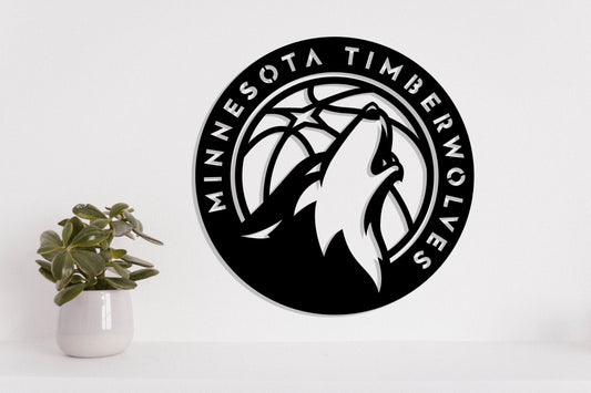 Minnesota Timberwolves Badge Shield Metal Laser Cut files svg dxf ai png jpg pdf eps