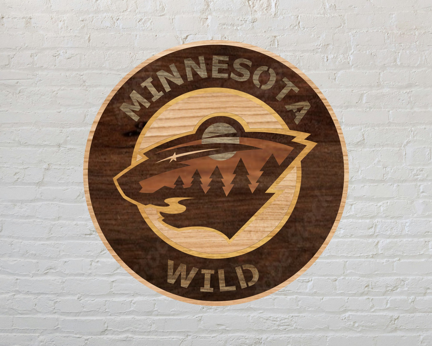 Minnesota Wild NHL Teams Designed Logo Multi Layer Laser Cut files svg dxf ai png