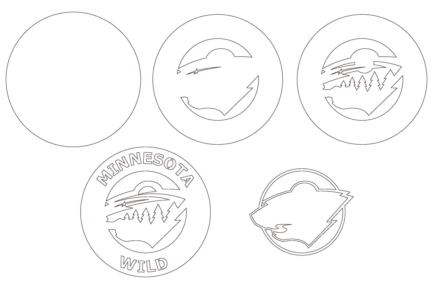 Minnesota Wild NHL Teams Designed Logo Multi Layer Laser Cut files svg dxf ai png